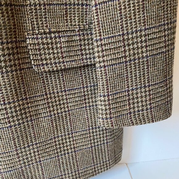 Ralph Lauren brown wool tweed sport jacket blazer 3 buttons office men 44T - Picture 4 of 9